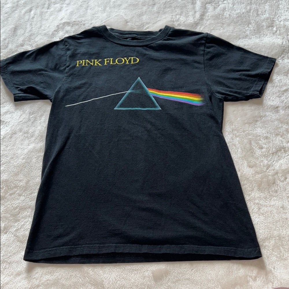 Pink Floyd Black Graphic Short Sleeve T-Shirt Dark Side of the Moon SZ XS
